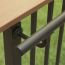 Extended Wall Mount Handrail Support by Westbury Aluminum Railing - Bronze Fine Texture - Installed