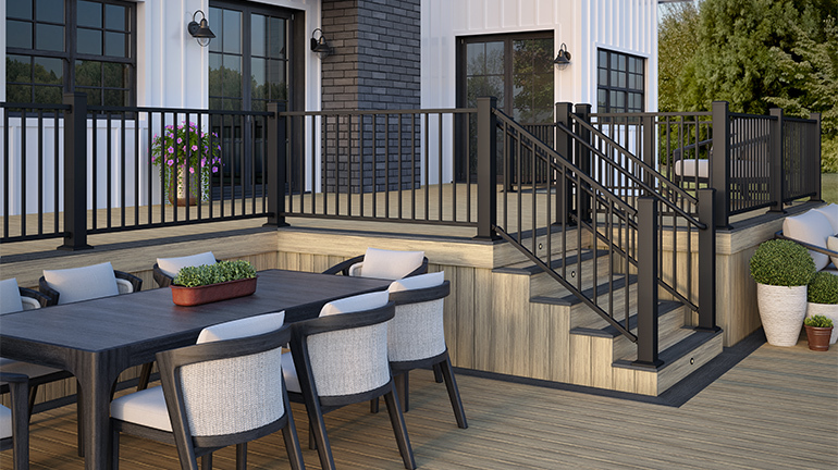 Deckorators Contemporary Railing is perfect for your deck.