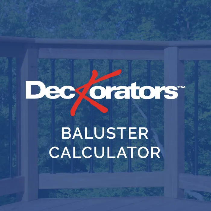 Closeup of a calculator with a Deckorators logo
