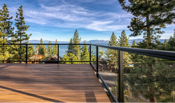 forest overlook with cable railing