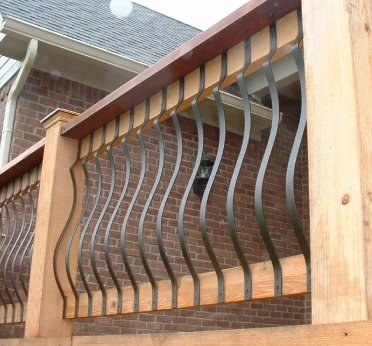 Fortress Belly Steel balusters on a deck