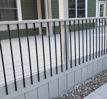 Fortress facemount balusters on a deck