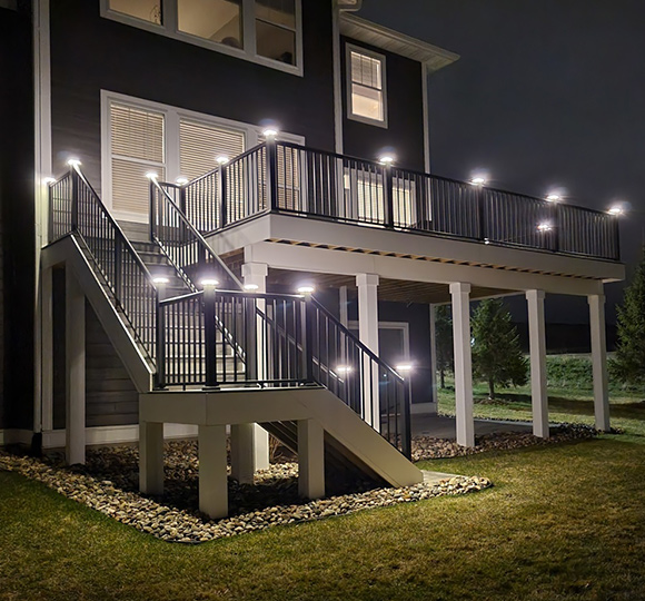 Post Cap Lights For AFCO Railing