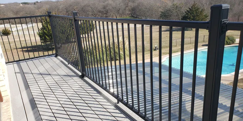 A sleek metal deck railing - how to know what type of railing is best for your deck