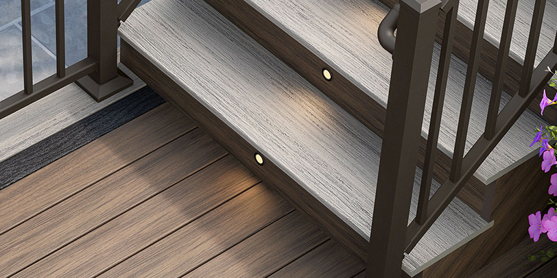 Get This Look: Contrasting Composite Deck Stairs