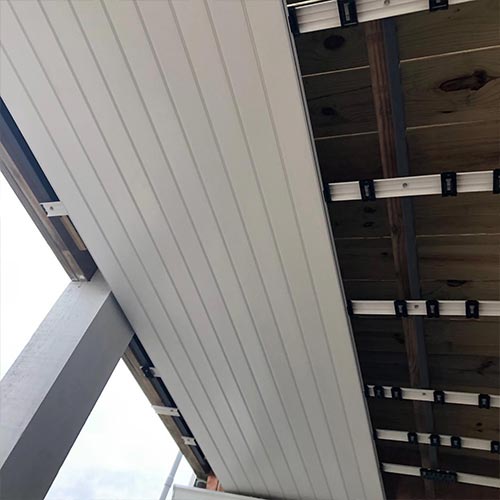 UpSide Deck Ceiling creates a beautiful, finished surface beneath your deck.