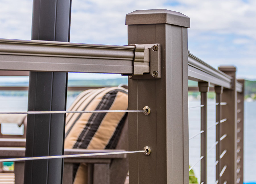 The carefully-crafted rail and post design of Key-Link railing