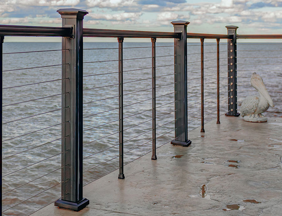 Key-Link Horizontal Cable Railing, one of DecksDirect's best cable railing systems of 2023