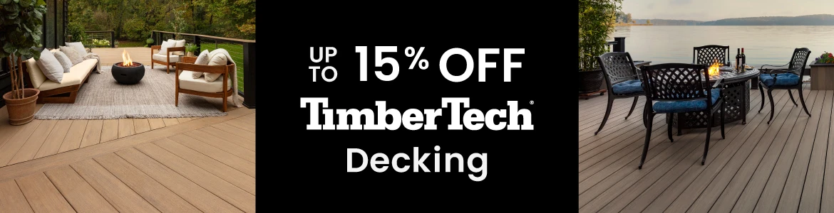 Up to 15% Off TimberTech Decking for Black Friday