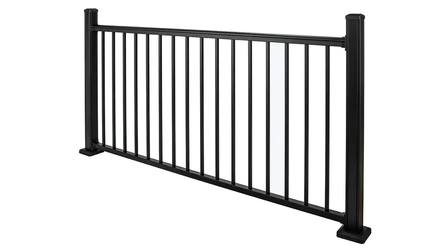 A fully-assembled Revival Railing from DecksDirect