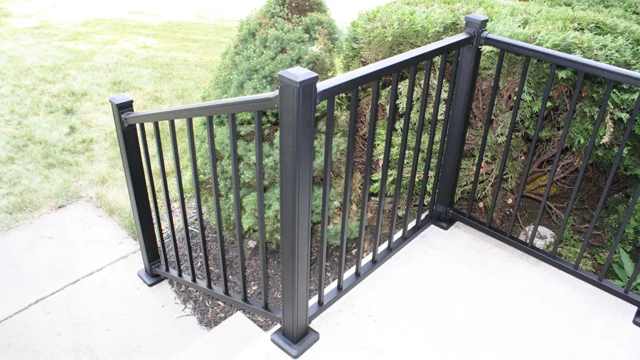 A short stair railing section of Revival Rail from DecksDirect