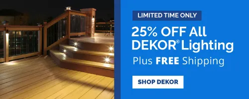 MOBILE VERSION - 25% Off DEKOR Lighting - Plus Free Shipping
