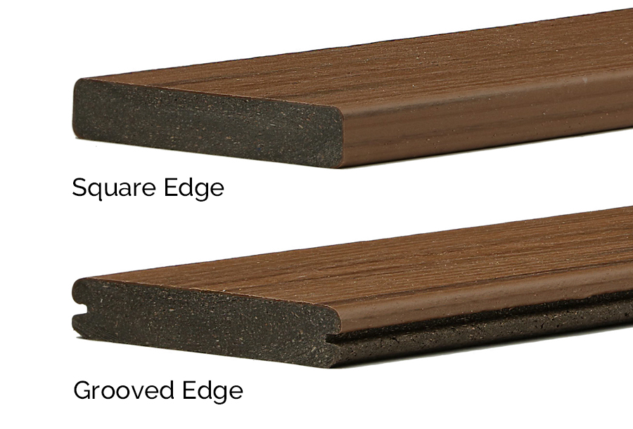 The difference between grooved edge and square edge decking
