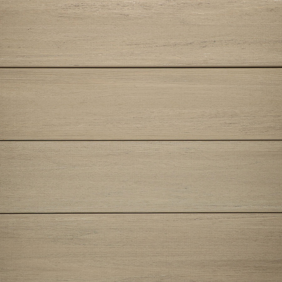 A close-up of TimberTech's Modern Farmhouse-toned French White Oak decking