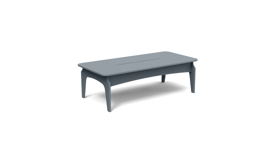 A TimberTech Conversation Table in Storm Gray color