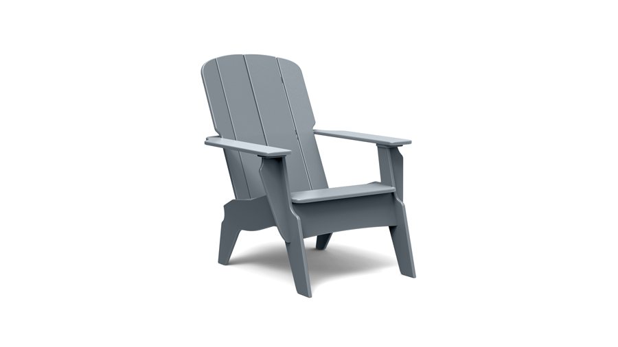 A TimberTech Adirondack Chair in Storm Gray color