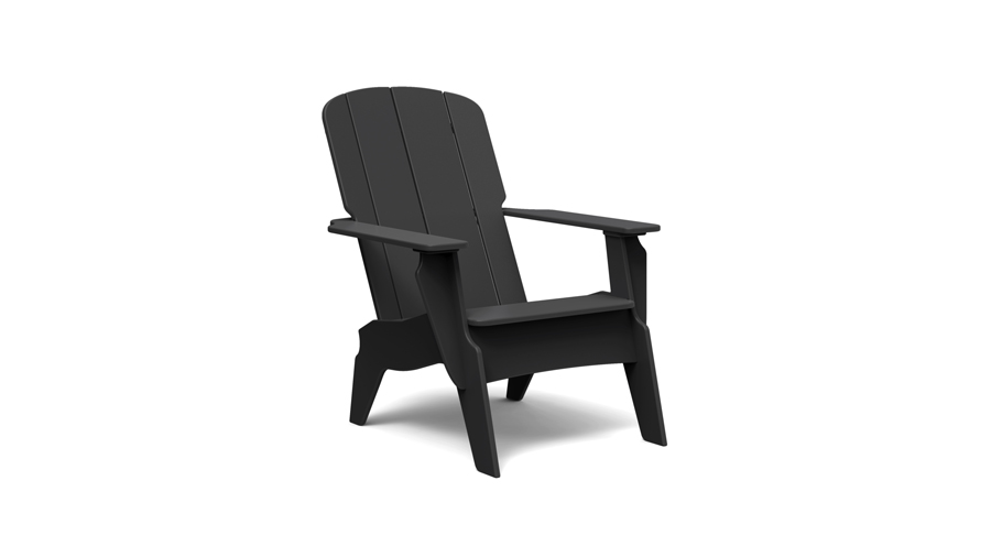 A TimberTech Adirondack Lounge Chair In Black