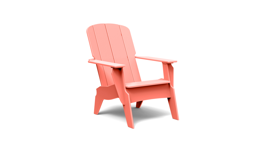 A TimberTech Adirondack Lounge Chair In Coral
