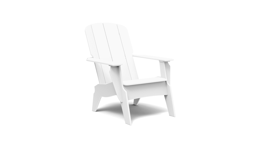 A white TimberTech Adirondack Chair from Loll furniture