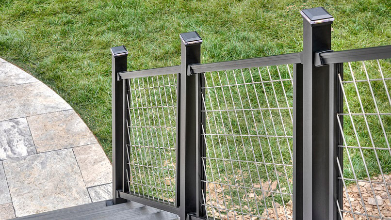 Trex Signature Mesh Railing for stair sections