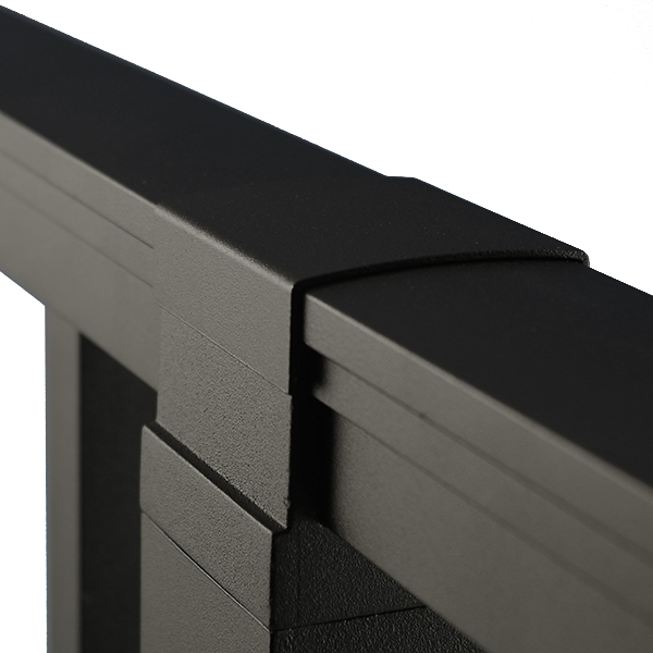 A crossover post for a continuous top rail on a Trex Signature Railing system