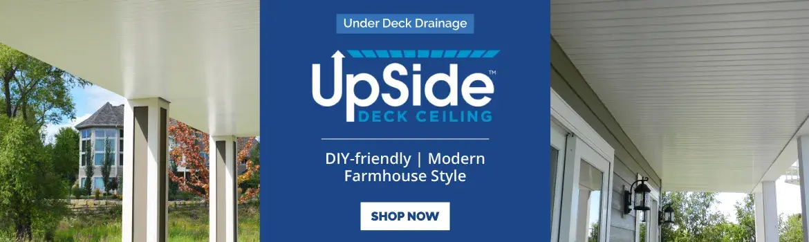 UpSide Deck Ceiling - Modern Farmhouse Beadboard Underdeck Drainage