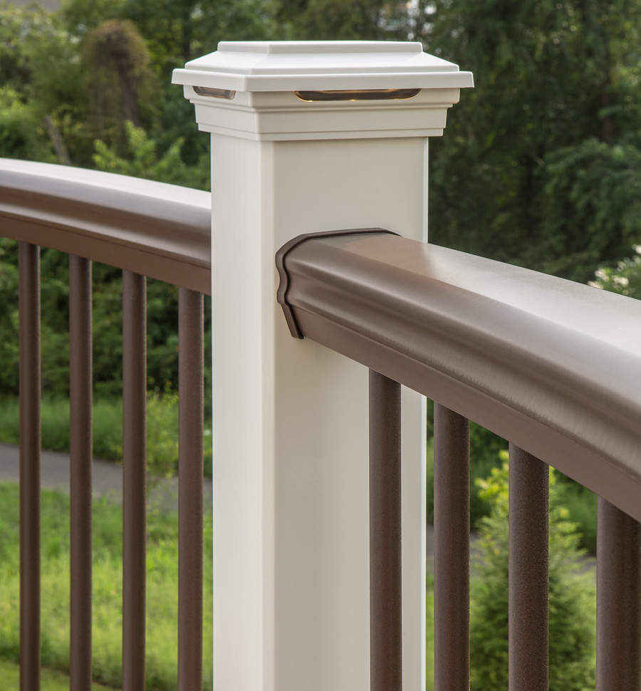 Trex Transcend's composite post sleeve and composite railing