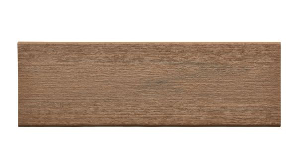 A close-up of the texture of a Trex Transcend Lineage deck board in the Jasper finish