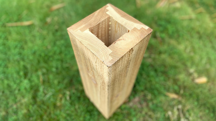 A hollow-core STIX Timber pergola piece