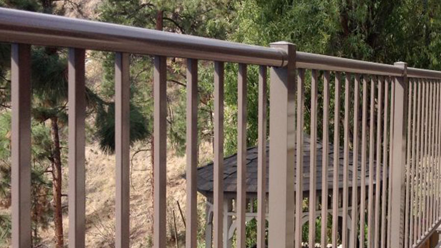 A cost-effective metal deck railing setup using Century Aluminum Railing