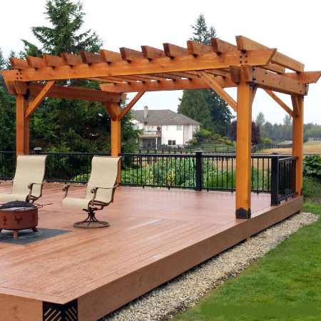 Add a backyard pergola to your home's outdoor space and change your old deck and yard into your favorite space