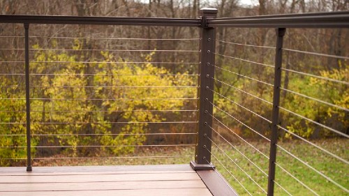 Metal cable railing systems such as Key-Link Cable Railing offer a convenient corner post for cable lines