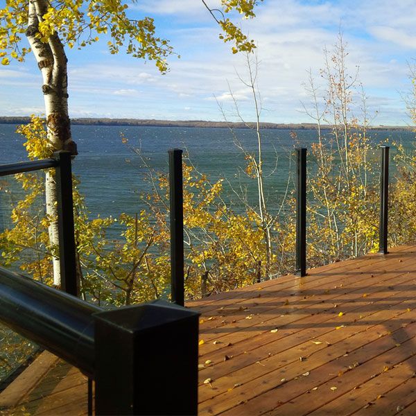 Add the Century Scenic Glass Railing to your home's deck, porch, or patio this weekend