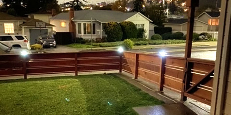 Classy Caps solar deck lighting options are in stock and available to illuminate your outdoor space like this beautiful California home