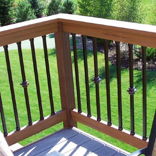 The simple look of Collar Balusters and Collar Baluster Accessories can enhance the entire look of your deck railing design