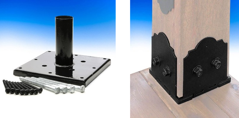 Titan Post Connectors provide a sturdy, solid method of installing a deck railing post