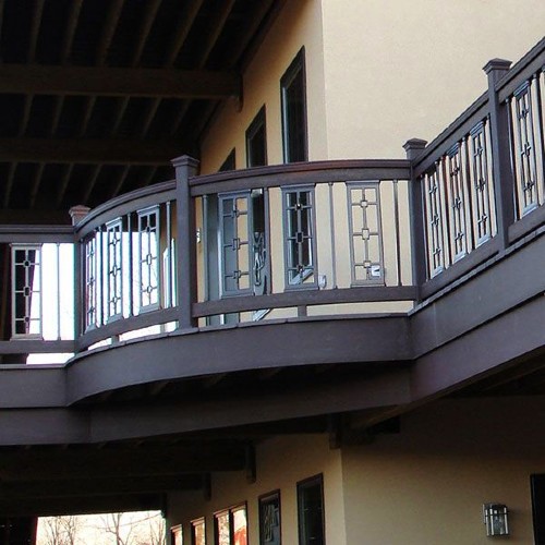 Install Dekor Perfect Panel balusters to create a unique deck railing look