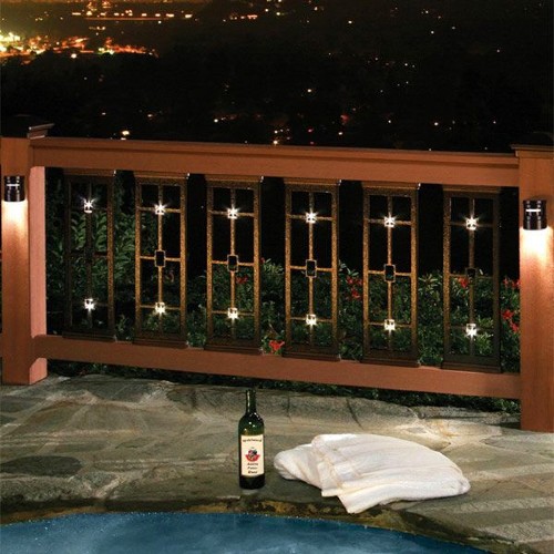 The beautiful LED Dekor Perfect Panel creates a stunning outdoor lighting look for your family's backyard aesthetic