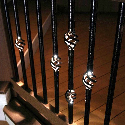 Add strength and illumination to your outdoor living space with Dekor Round Basket Baluster with Lights