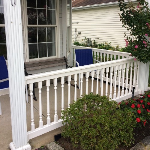 Give your front porch and entryway a warm inviting touch with Durables Vinyl Railing systems