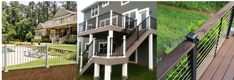 Find out how to clean a metal railing, deck railing or balcony such as these railing systems installed on homes