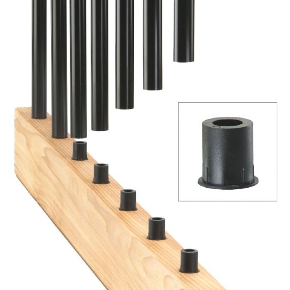 Deck Baluster Connectors, such as these connectors from Deckorators, include all installation harware
