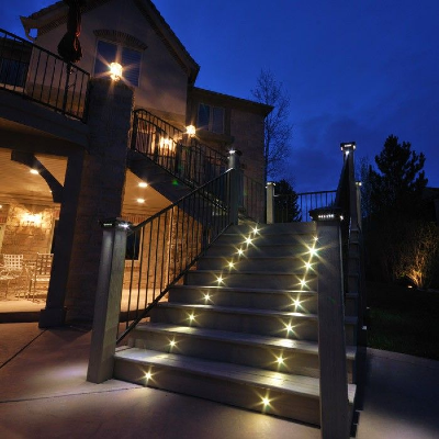 Keep your guests safe on your deck at all hours by lighting up your stair treads.