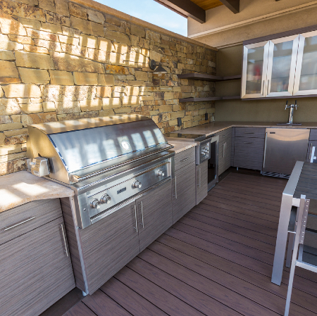 Design an outdoor kitchen on your deck and have your dinners al fresco with family and friends