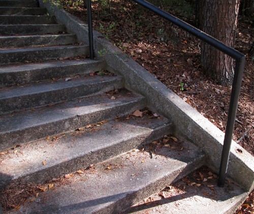 Build A Handrail For Concrete Stairs, Outdoor Handrails For Steps Metal
