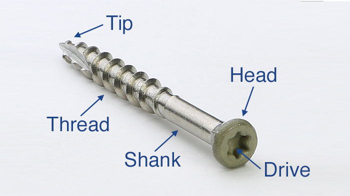 Basic Parts of A Screw