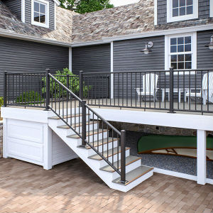 Walk around your deck perimeter and inspect your existing deck railing to ensure the posts and rails are secure and immovable