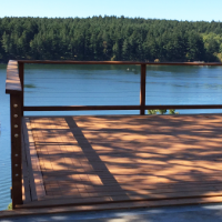 Feeney CableRail cable deck railing system installed along the deck perimeter