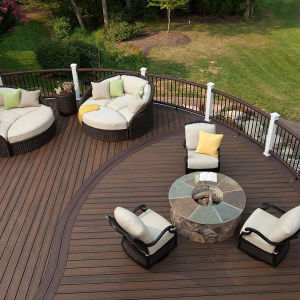 Change out your old and dated wood deck boards, and replace them with long-lasting and gorgeous composite decking such as Trex, Deckorators, or Barrette
